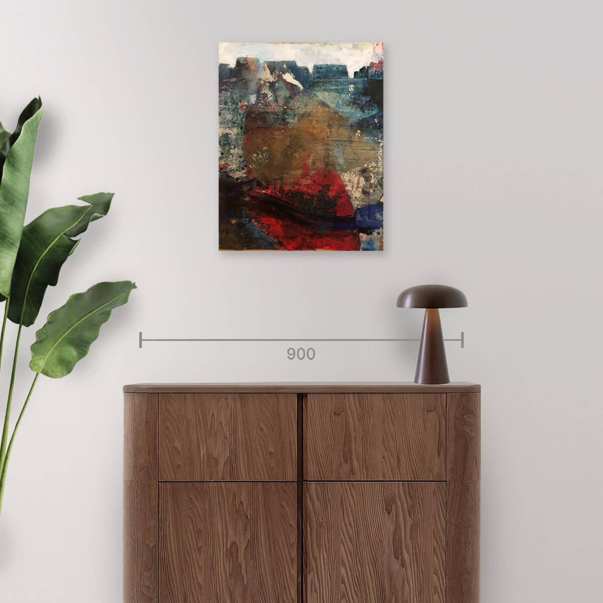 Heartquake Natural Pigment Canvas Painting - Handmade Abstract Art for Home & Office Decor | Perfect for Living Room, Bedroom, and Gift Giving