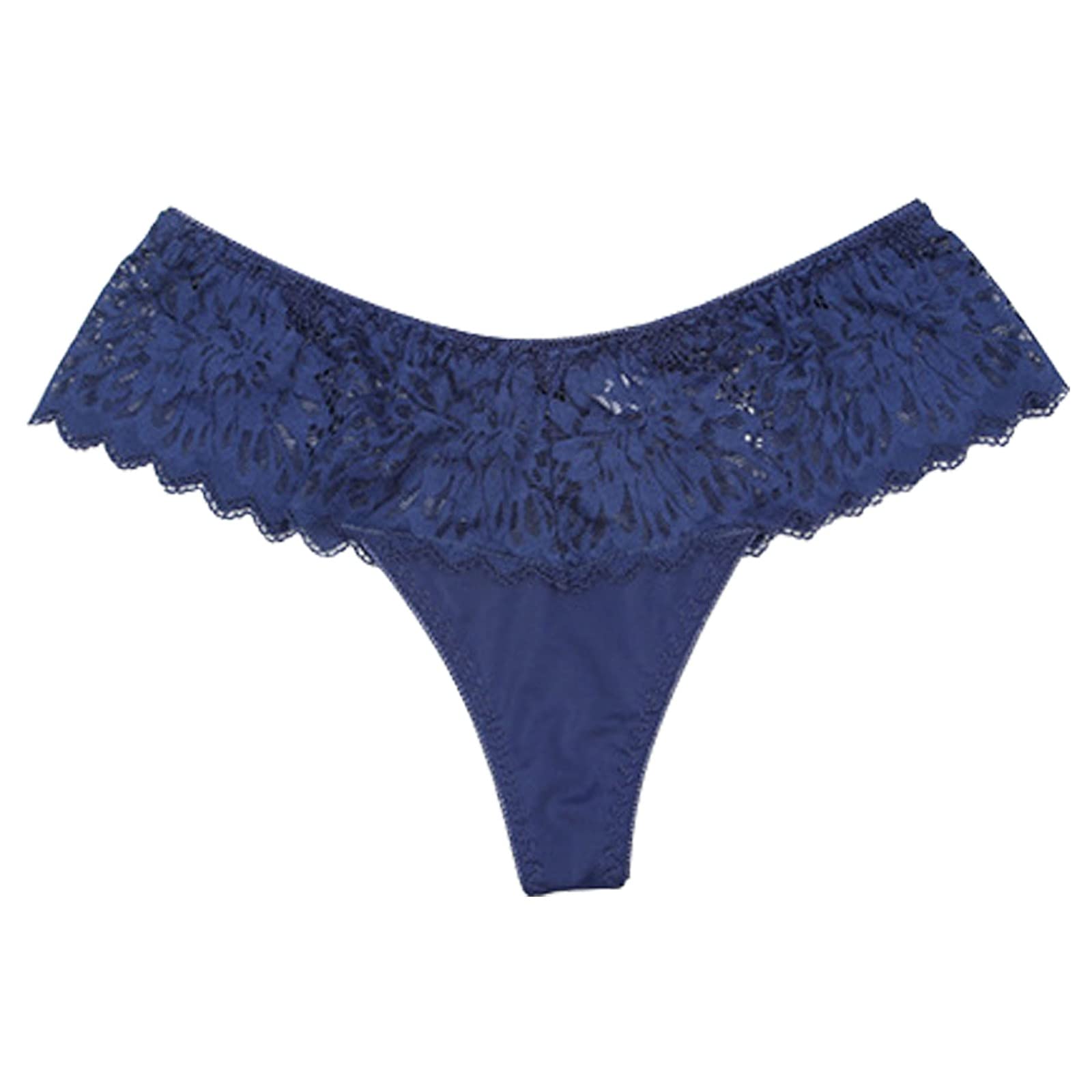 Low-Waist Seamless Lace Thong Panties for Women - Soft Milk Silk Underwear with Hollow Out Design | Perfect for Date Night, Boudoir & Sensual Lingerie Collection