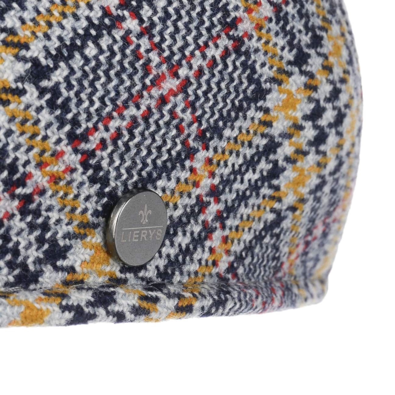 Lierys Roverton Check Flat Cap - Stylish Wool Men's Hat for Casual & Outdoor Wear | Perfect for Golf, Hiking, and Everyday Fashion