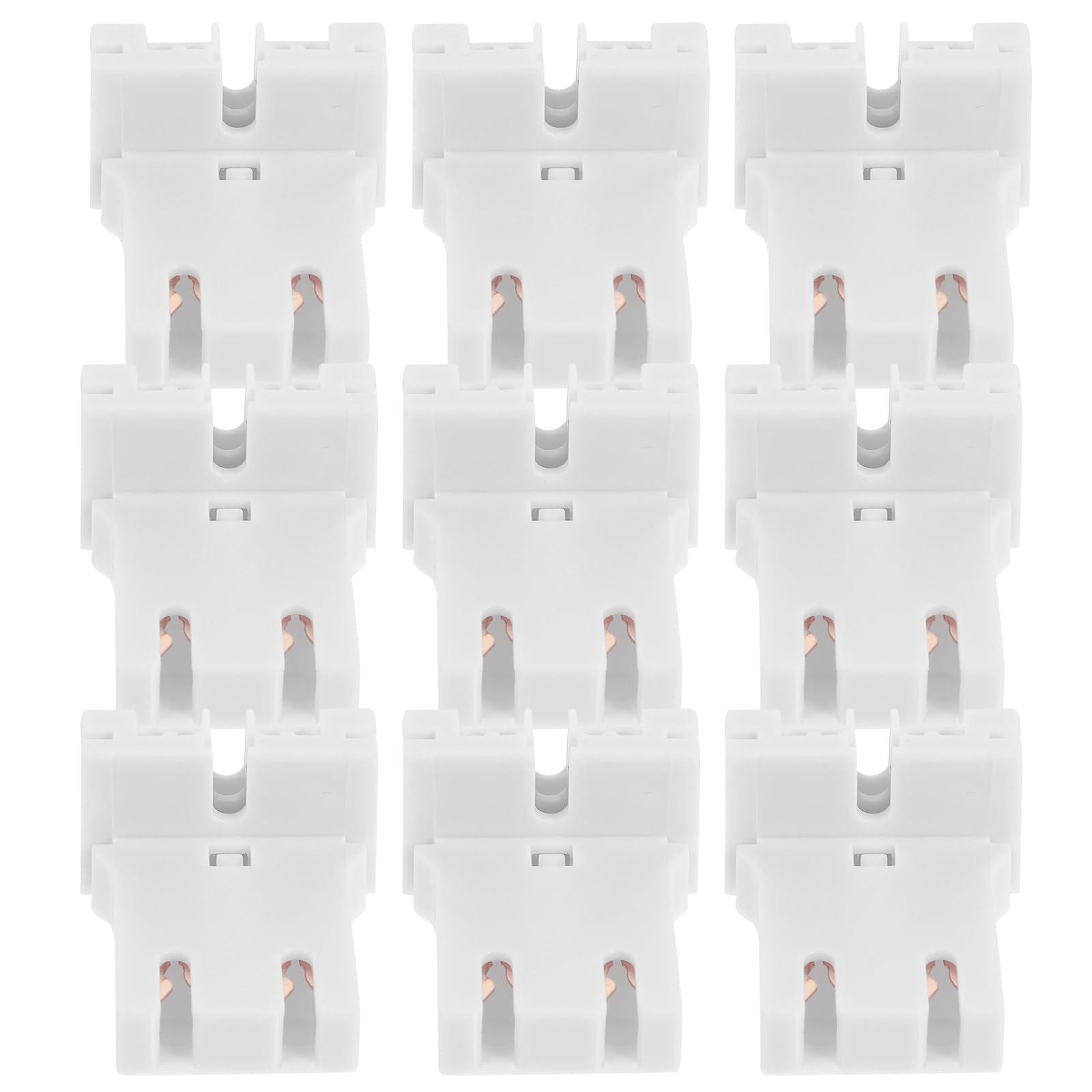 10pcs Fluorescent Lamp Holder Socket - T8 T12 Light Bulb Socket for Tube Lights - Perfect for Home, Office & Workshop Lighting Fixtures