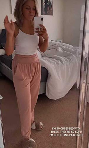 UEU Women's Cozy Yoga Joggers Pants - Loose Fit Workout Sweatpants with Pockets for Yoga, Running, Gym & Lounge | Soft Comfortable Casual Athletic Pants