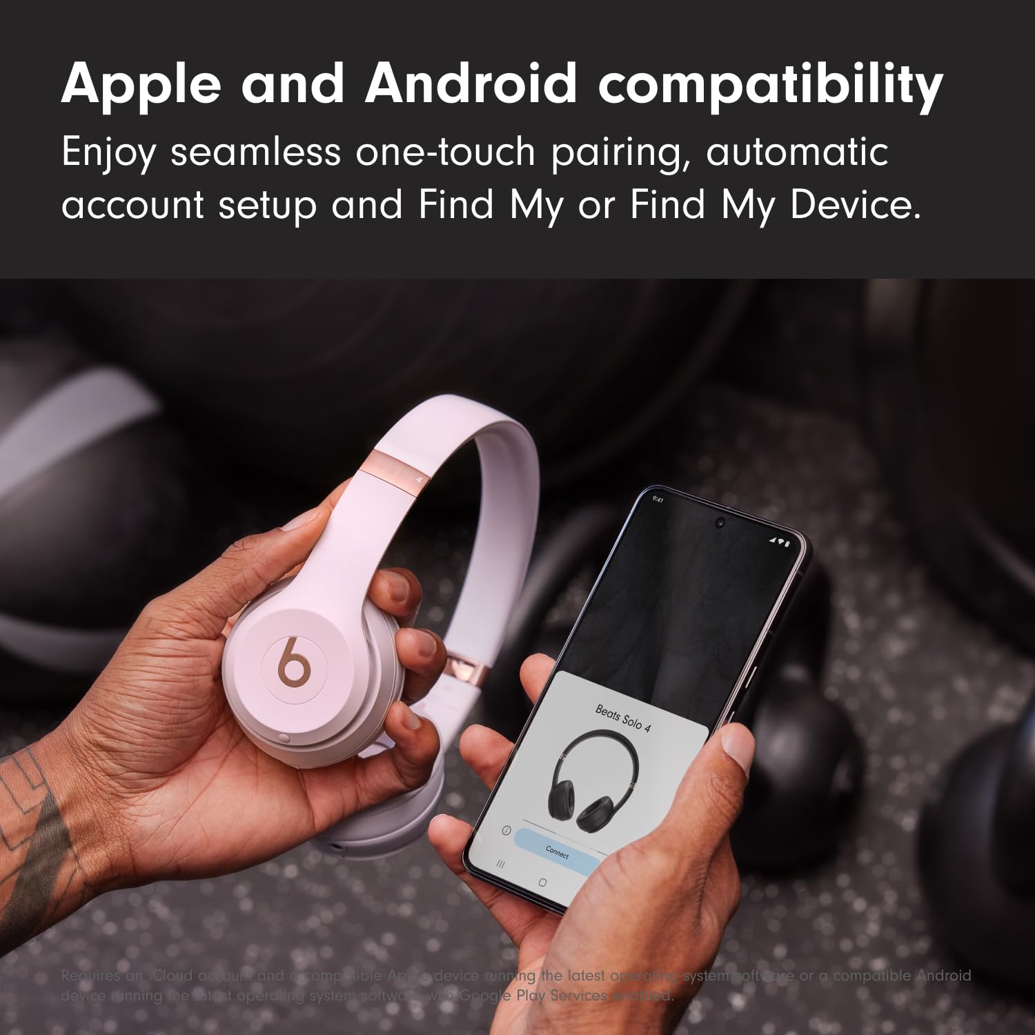 Beats Solo 4 Wireless Bluetooth On-Ear Headphones - 50-Hour Battery Life, Apple & Android Compatible, Lightweight & Comfortable - Cloud Pink - Perfect for Travel, Workouts & Daily Commute