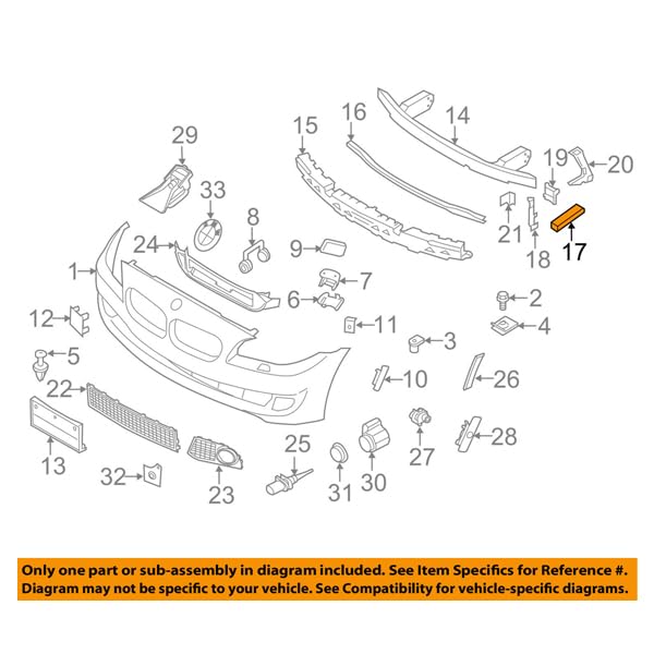 5-Series Front Bumper Bracket (10-17) - Right Side for Easy Installation