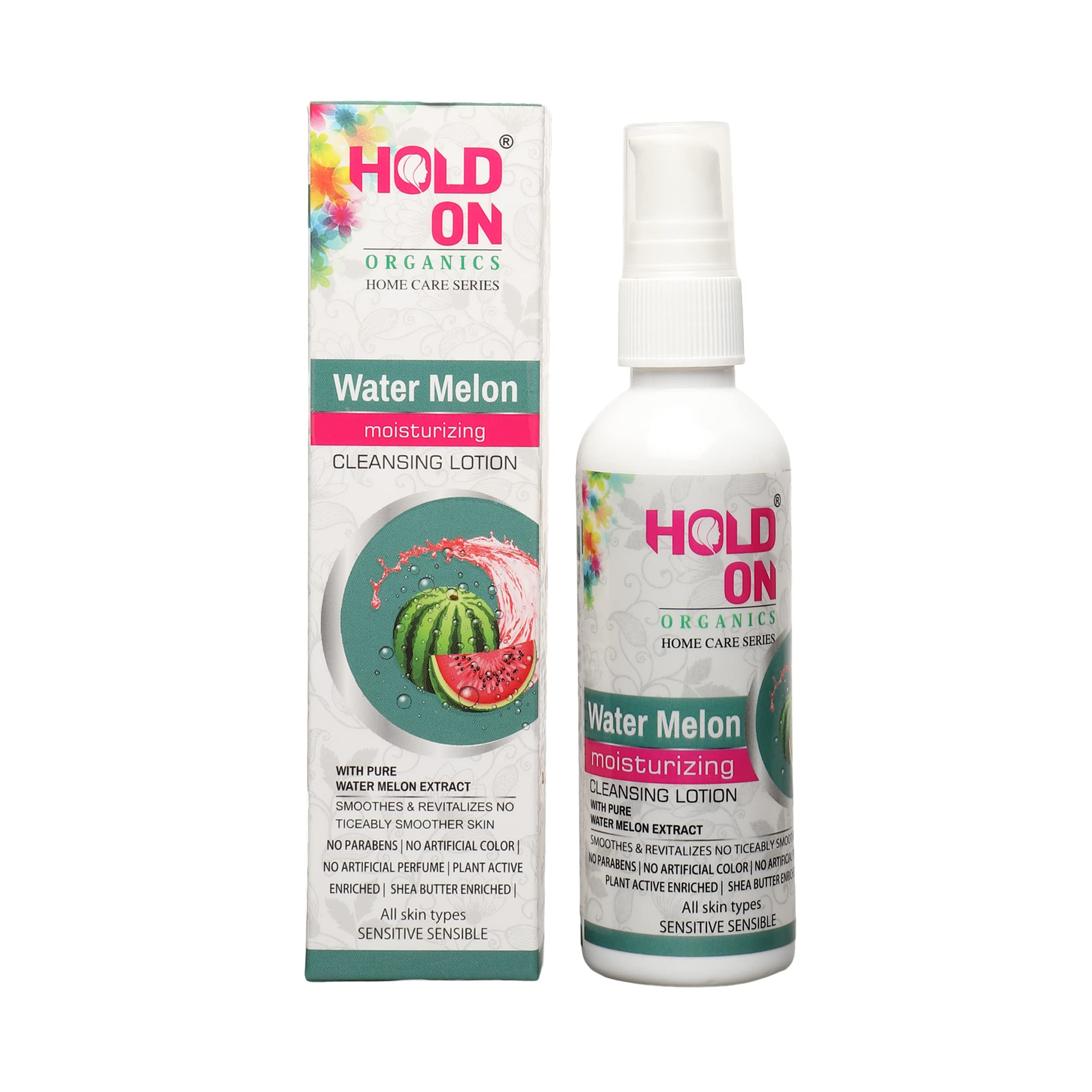 HOLD ON® Watermelon Extract Cleansing Lotion - Moisturizing & Revitalizing Face & Body Wash (100ml) | Gentle Daily Cleanser for Dry & Sensitive Skin | Perfect for Morning & Night Skincare Routine