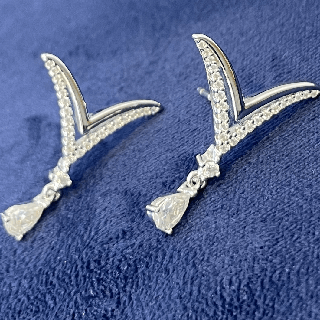 Youth Moissanite Drop Earrings for Women - Dainty & Elegant Jewelry Gift for Birthday, Anniversary & Special Occasions