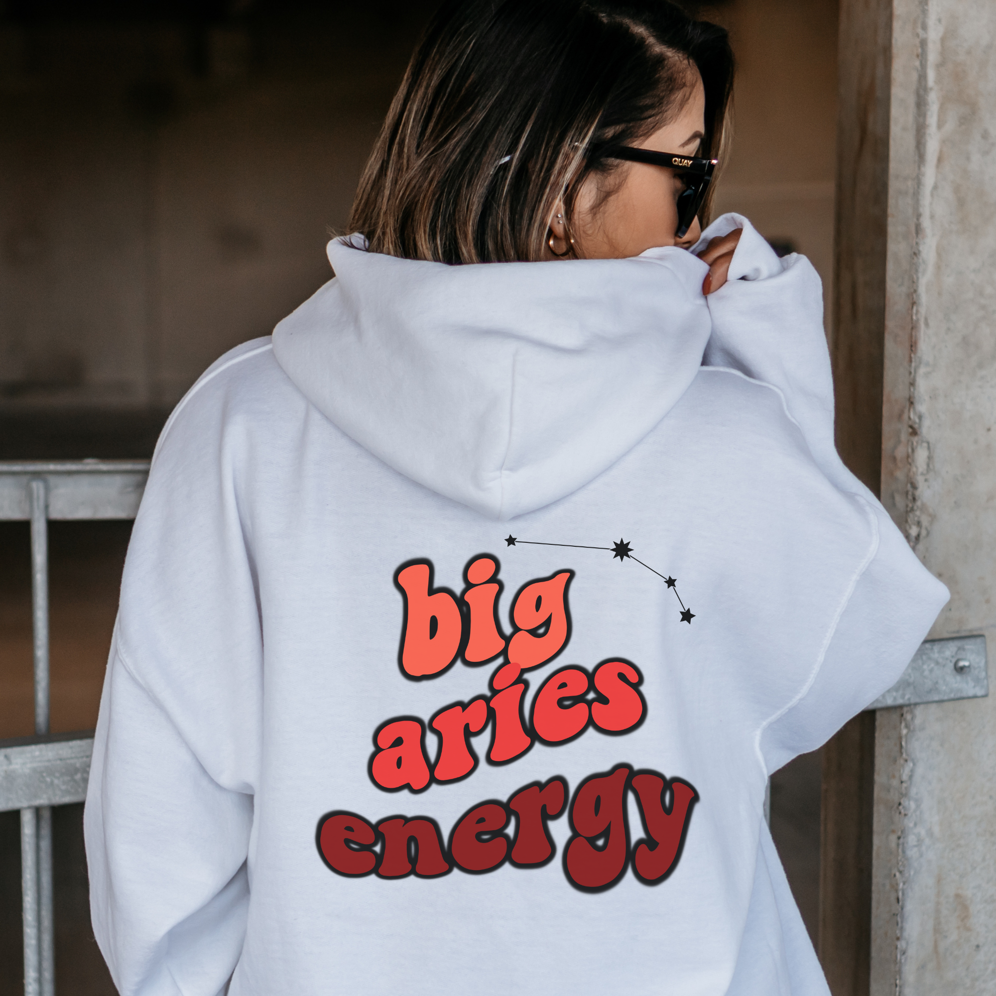 Aries Zodiac Hoodie - Big Aries Energy Sweatshirt for Astrology Lovers | Perfect Christmas Gift for Aries | Cozy Casual Wear for Daily Outfits & Gift Giving