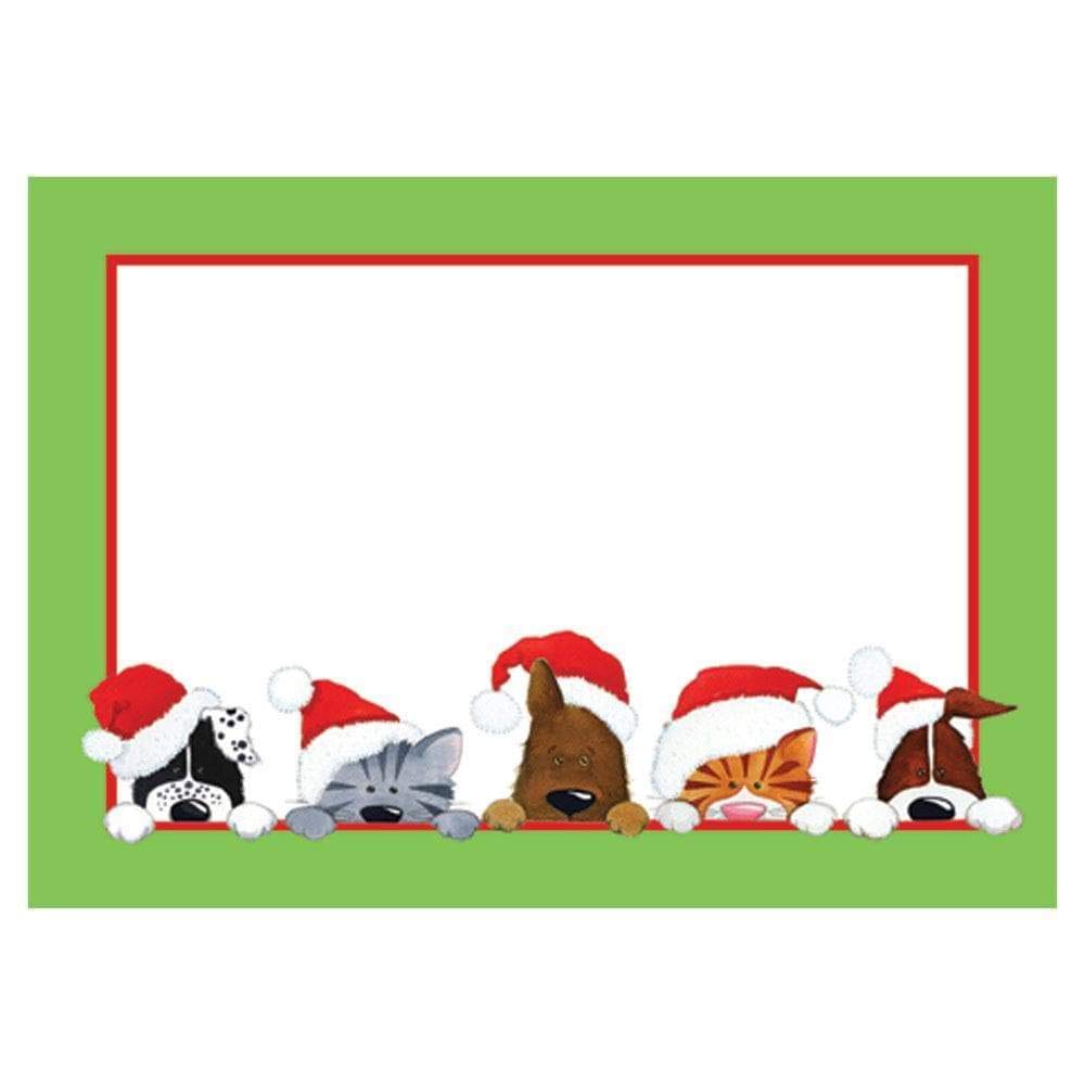 Self-Adhesive Christmas Gift Tags - 12 Pack | Peek A Boo Design by Caspari | Perfect for Holiday Wrapping, Stocking Stuffers & Secret Santa Gifts