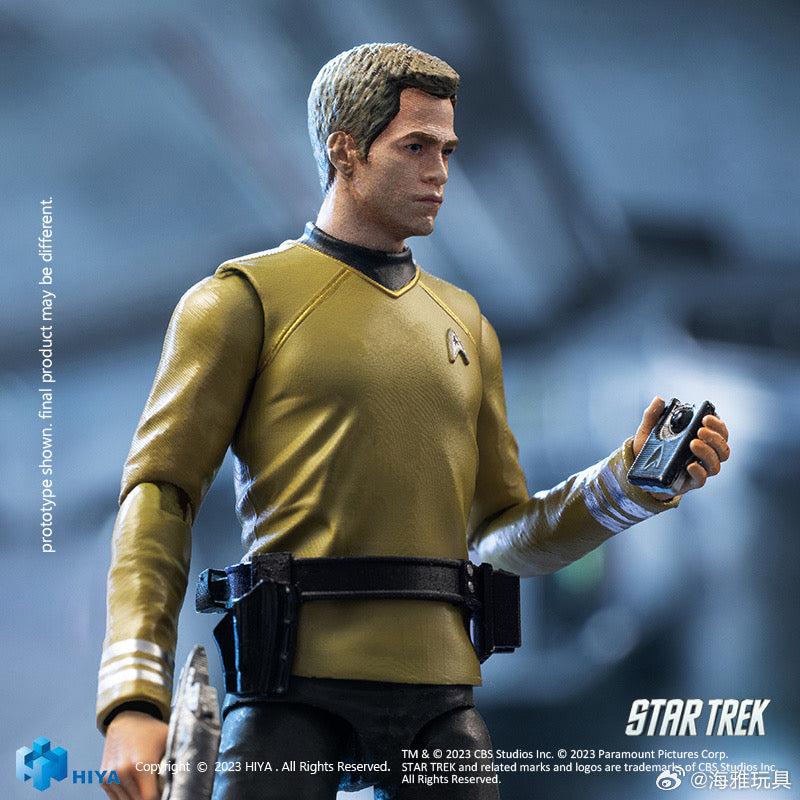 1/18 Scale HIYA 4-Inch Action Figure - Exquisite Mini Series STAR TREK 2009 Captain Kirk Collectible - Perfect for Display, Gift Giving & Sci-Fi Collections