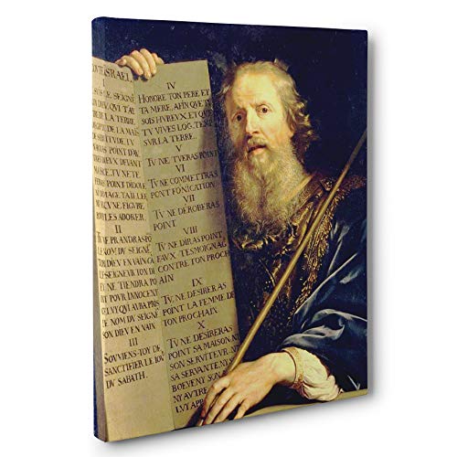 Stunning Moses Canvas Wall Art - Biblical Home Decor for Living Room, Bedroom & Office - Premium Religious Art Print for Inspirational Spaces