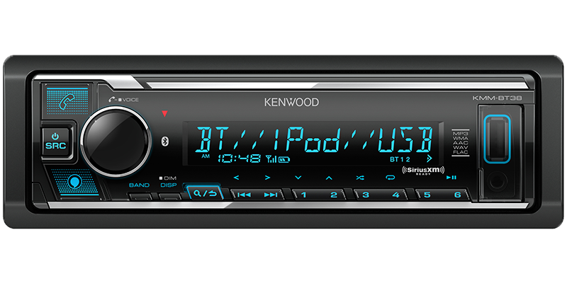 Kenwood KMM BT38 Digital Media Receiver with Bluetooth - Car Stereo for Wireless Music Streaming & Hands-Free Calling - Perfect for Road Trips & Commuting