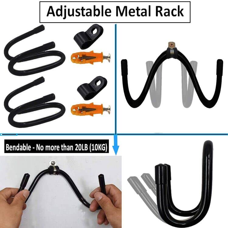 Wall Mount Headphone Holder & Controller Rack (2-Pack) - Gaming & Office Use