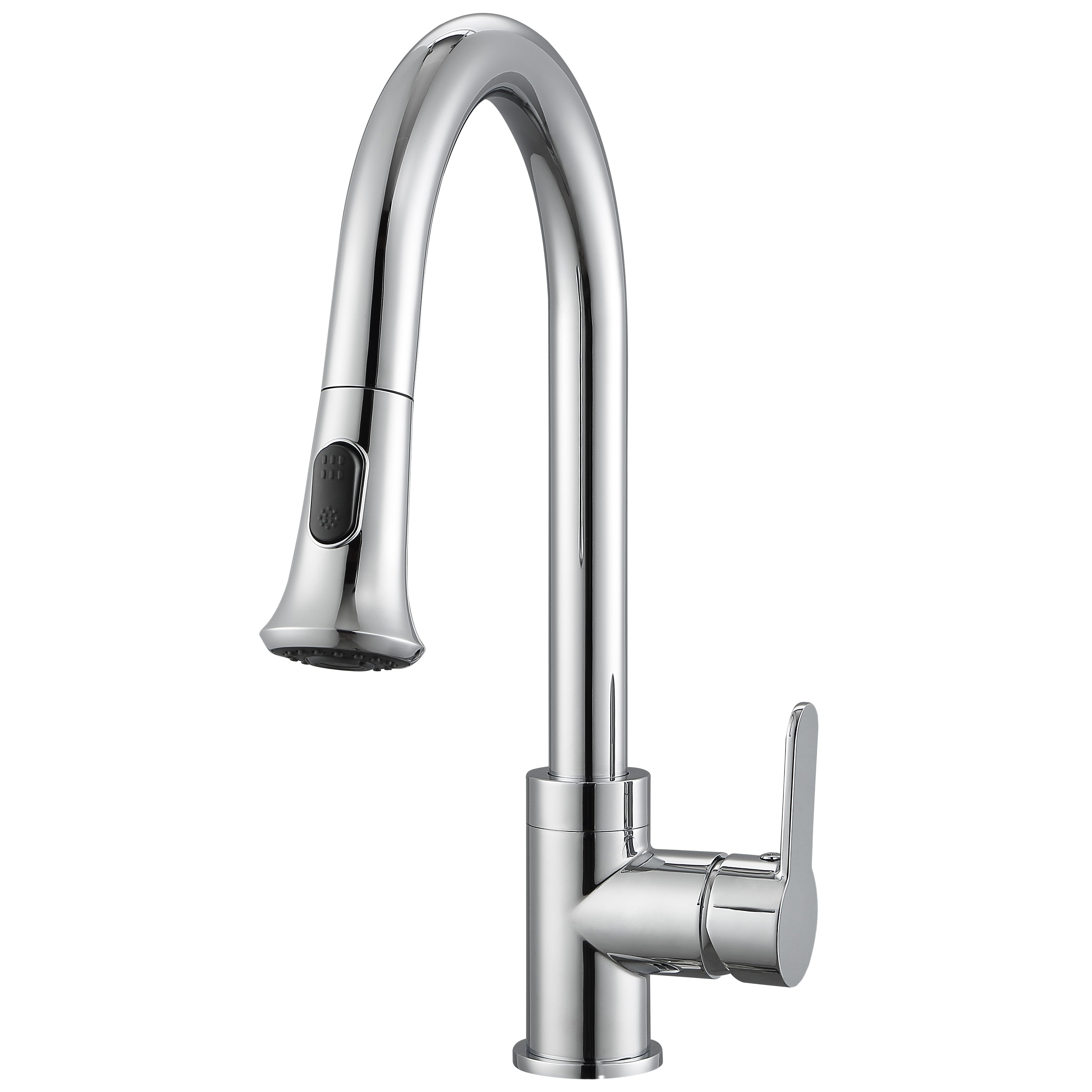 Chrome Rivella Pull Down Single Handle Dual Spray Kitchen Faucet - Perfect for Modern Home & Restaurant Sinks