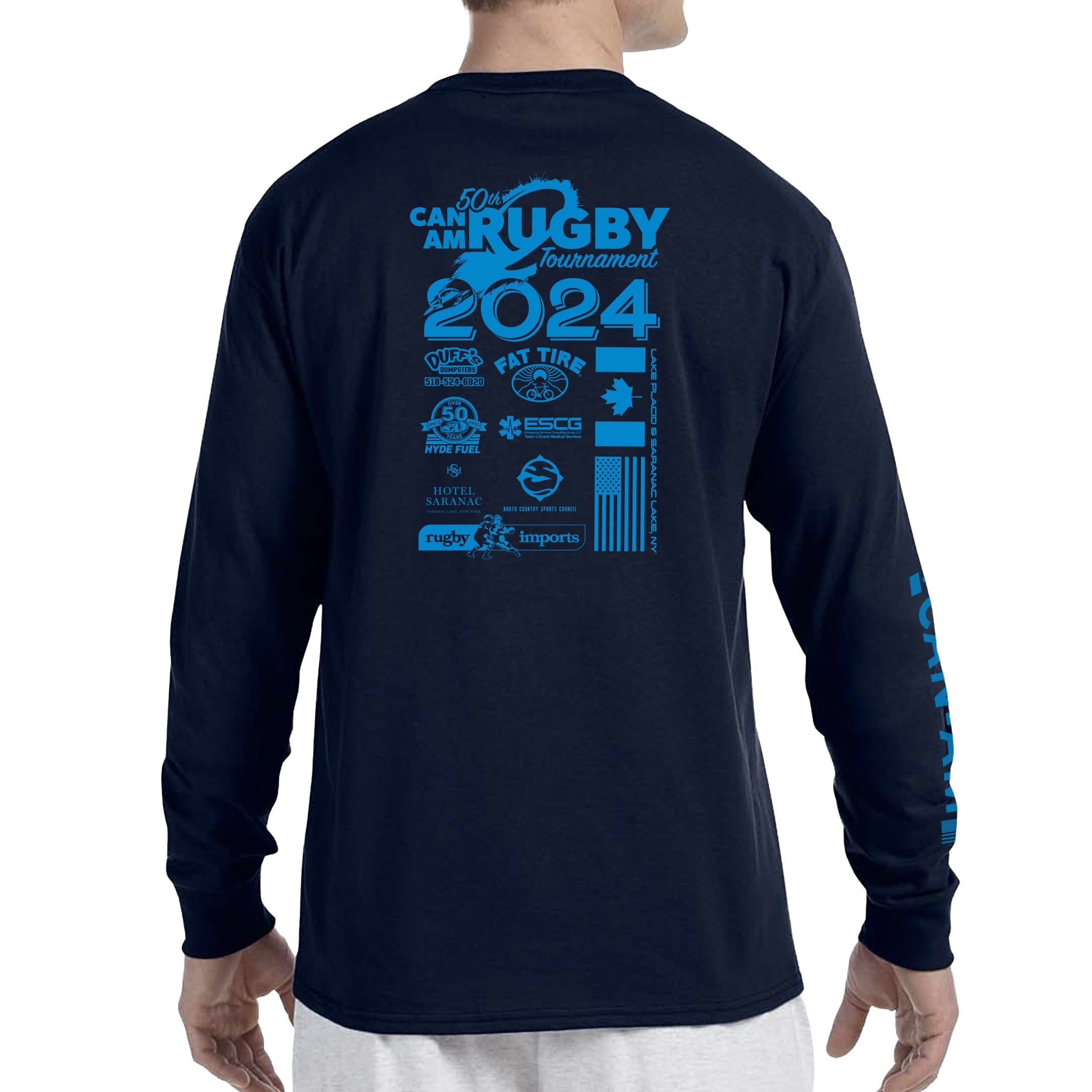 Can Am Rugby 2024 Champion® Long Sleeve Performance Shirt - Moisture Wicking, Breathable Fabric for Rugby Training & Match Play