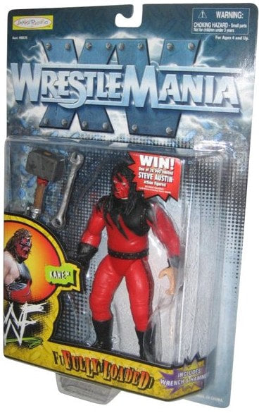 1999 WWF Jakks Pacific Fully Loaded Series 1 Kane Wrestling Action Figure - Collectible Toy for WWE Fans, Perfect for Display & Play