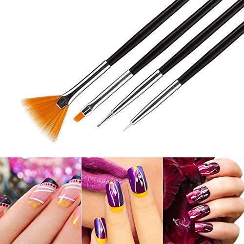 Famezia 15 Piece Professional Acrylic Nail Brush Set - Salon Quality Nail Art Kit for Home Use - Multicolor Nail Design Tools - Perfect for DIY Manicures, Gel Extensions & Nail Art Creations