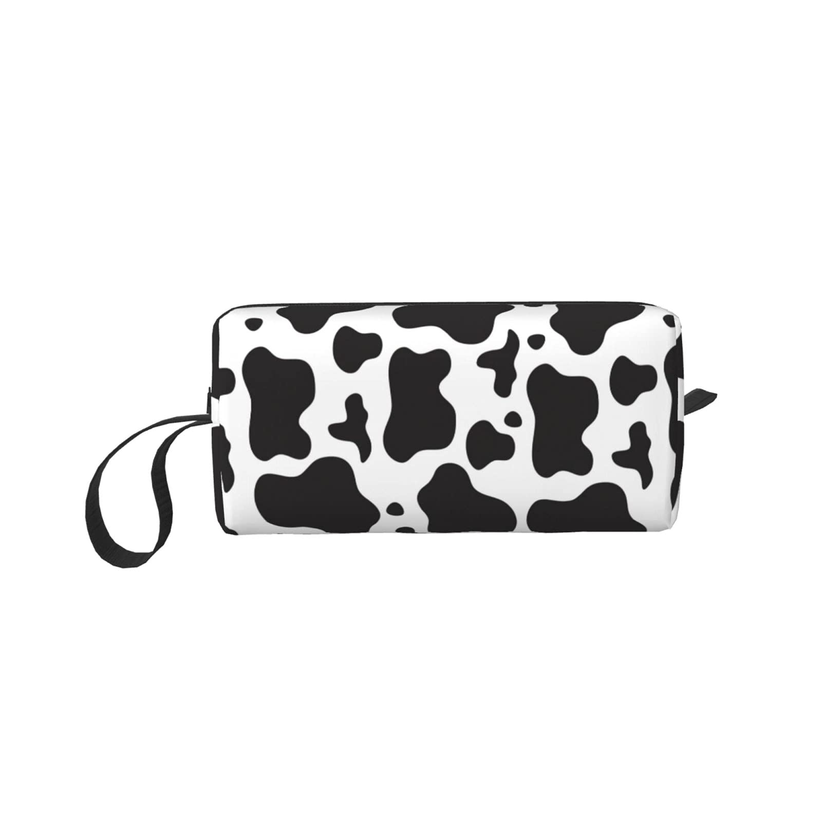 Cow Print Makeup Bag - Waterproof Cosmetic Pouch & Travel Organizer for Women | Cute Cow Pattern Makeup Case | Perfect Gift for Her | Great for Travel, Gym & Daily Essentials Storage