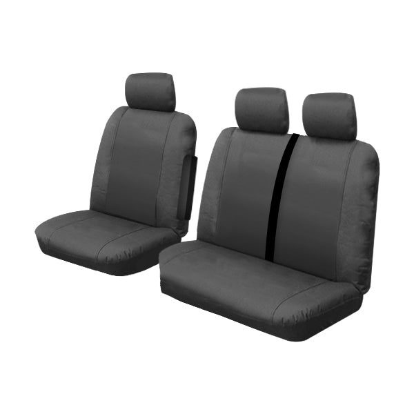 Custom Canvas Front Seat Covers for Renault Trafic X82 (2015+) - Charcoal Gray OUT7188CHA | Durable & Perfect Fit for SWB/LWB 66kW/85kW Models | Ideal for Work Vans, Delivery Drivers & Fleet Vehicles