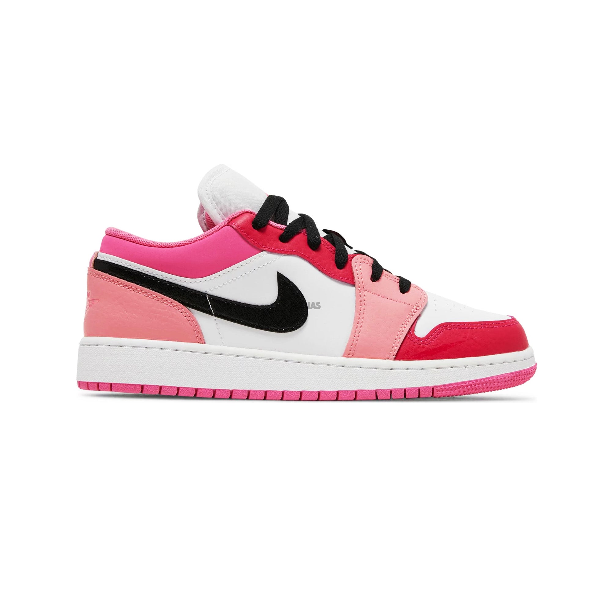 Air Jordan 1 Low 'White Pinksicle' GS Sneakers - Girls' Pink & White Basketball Shoes for Casual Wear & Street Style Fashion