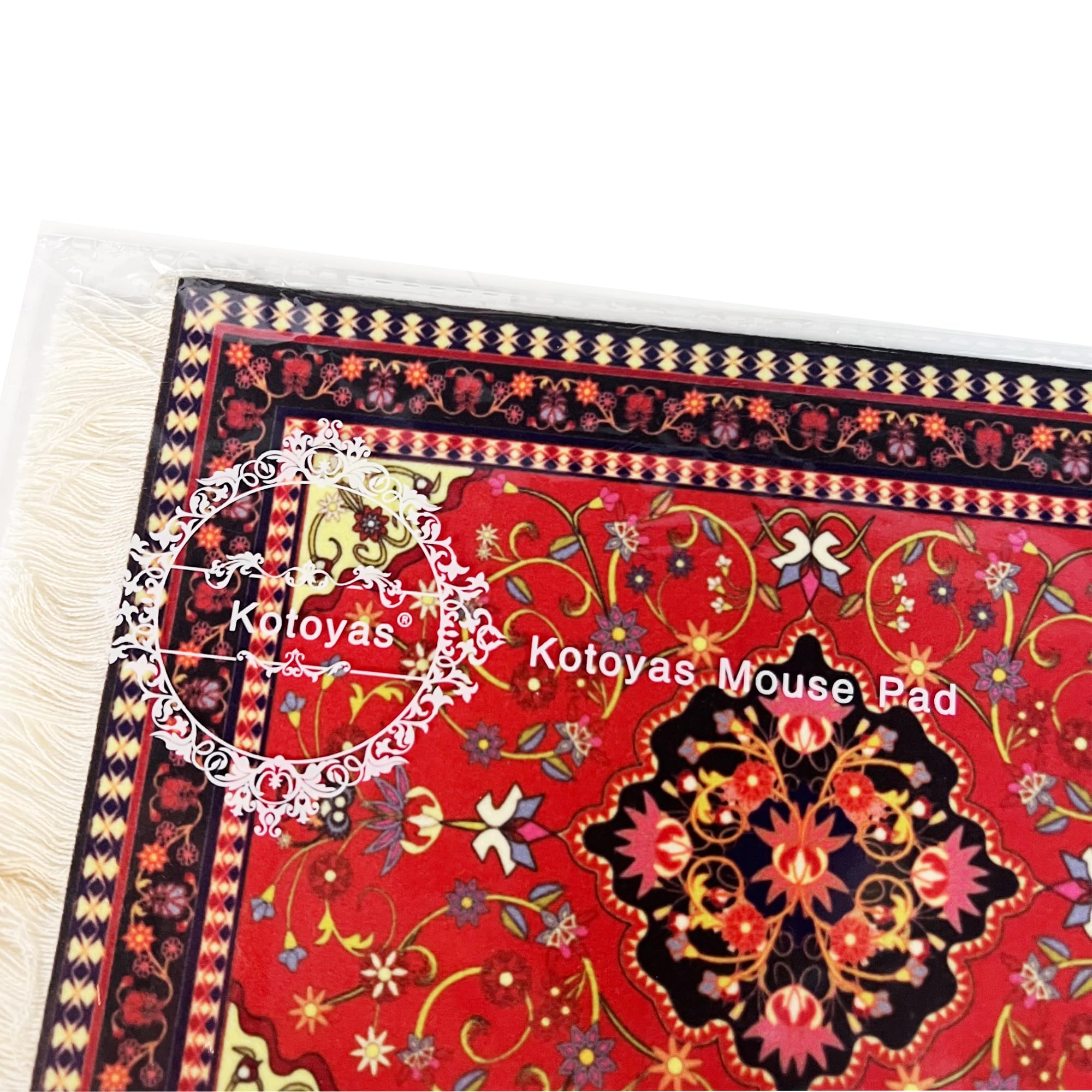 2 Pack Bohemian Style Woven Rug Mouse Pad - Non-Slip Desk Mat for Computers & Laptops - Perfect for Office, Gaming & Home Decor Accessories