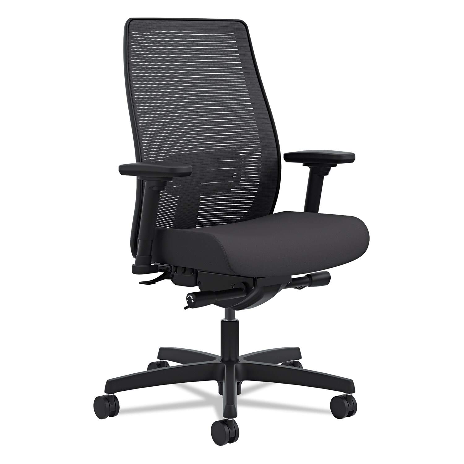 HON Endorse Mid-Back Mesh Office Chair - Ergonomic Computer Desk Chair with Lumbar Support, Black (HLWM) - Perfect for Home Office & Workspace Comfort