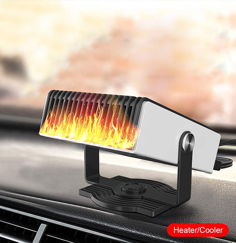 MASO 12V Portable Car Heater - Fast Defrosting & Warming Solution with Cigarette Lighter Plug - Perfect for Winter Commutes, Road Trips & Emergency Heating