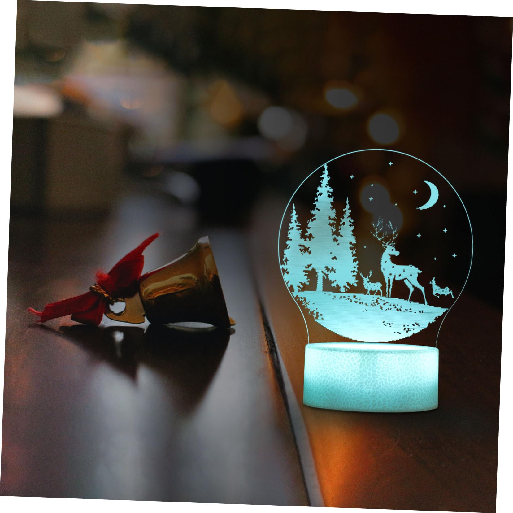 WHAMVOX Christmas LED Night Light - Xmas Style Desktop Lamp, Safe & Odorless Material for Home Decor, Bedroom, Nursery, and Holiday Gift