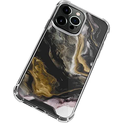 Skinit Clear Protective Phone Case for iPhone 13 Pro Max - Gold Blush Marble Ink Design | Slim Fit Shockproof Cover | Perfect for Everyday Use, Travel & Gift Giving