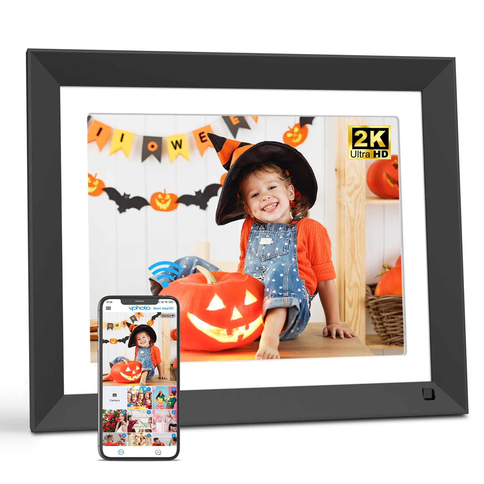 11-inch WiFi Digital Picture Frame - 2K HD IPS Touch Screen Display, 32GB Storage, Motion Sensor, Remote Photo Sharing via App & Email, Perfect Gift for Christmas, Birthday, Home & Office Decor