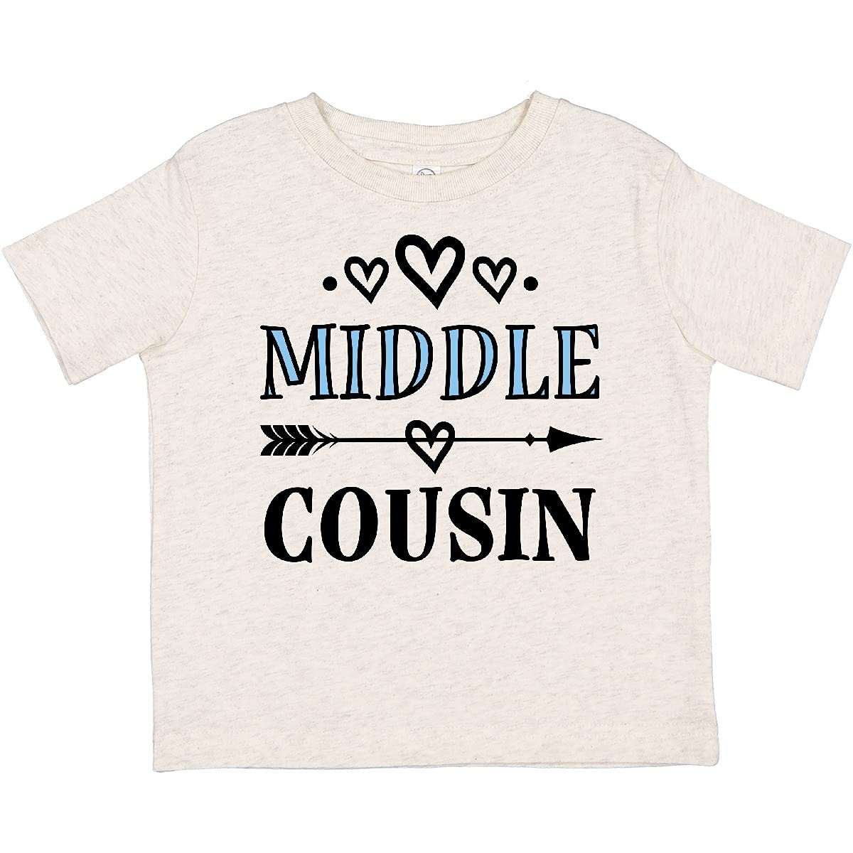 Inktastic Middle Cousin Toddler T-Shirt - Cute & Comfortable Cotton Tee for Kids | Perfect for Family Reunions, Playdates & Casual Outfits