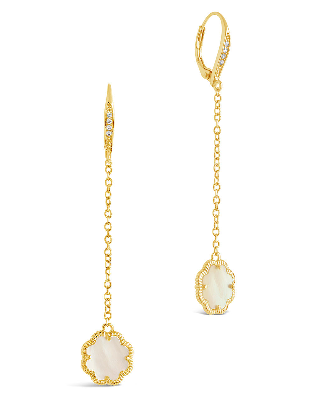 Elegant Rose Petal Long Drop Earrings for Women - Romantic Floral Dangle Earrings for Date Night & Special Occasions