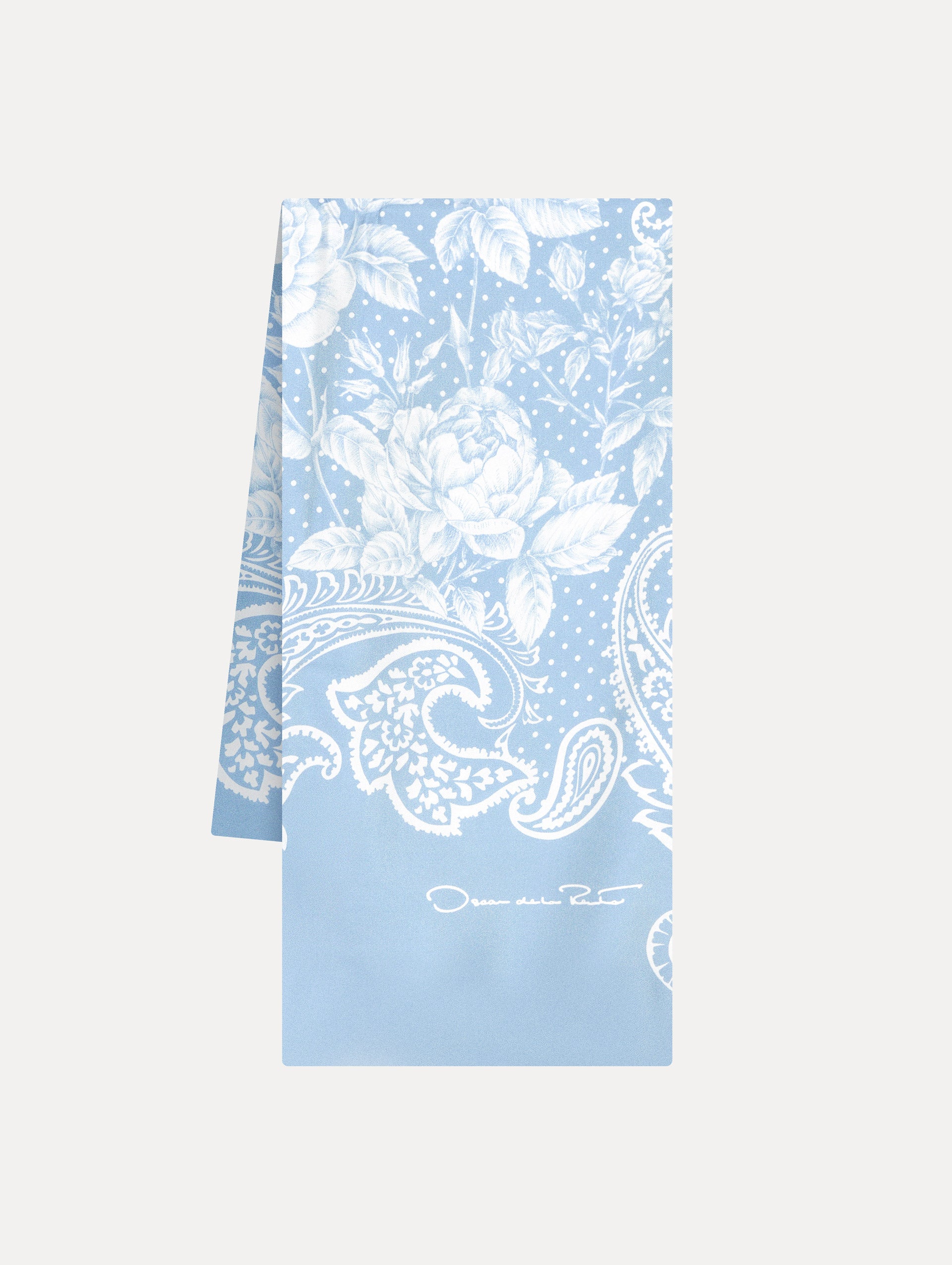 English Rose Silk Bandana Scarf - Elegant Floral Hair Accessory & Neck Scarf for Women - Perfect for Boho Fashion, Vintage Outfits & Summer Beach Looks