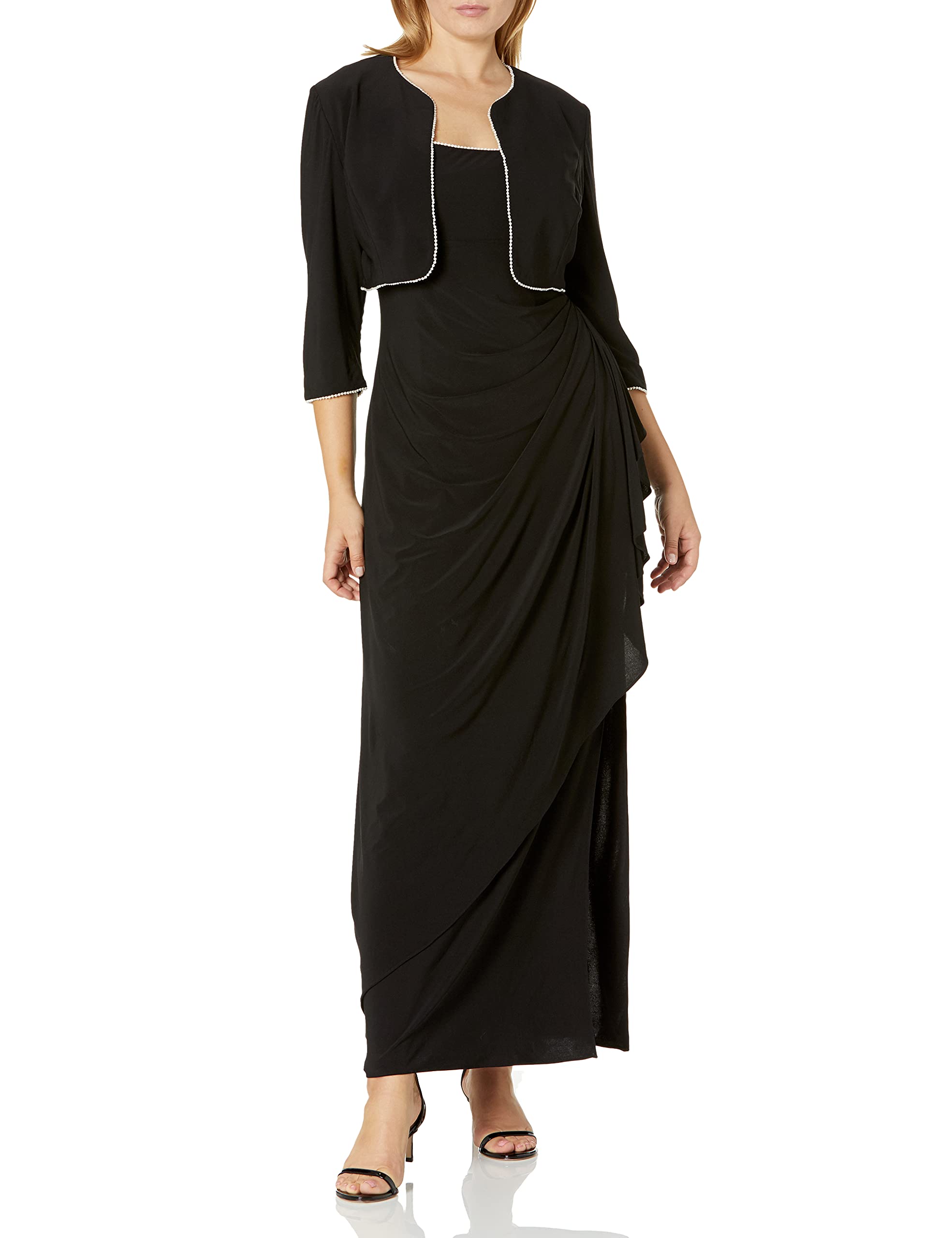 Alex Evenings Women's Empire Waist Bolero Jacket Dress - Formal Evening Gown for Weddings, Parties & Special Occasions (Petite & Regular Sizes)