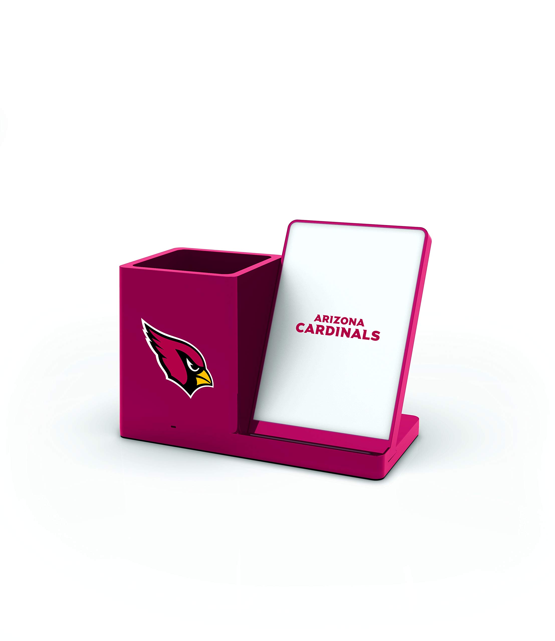 SOAR NFL Team Logo Wireless Charging Stand & Desktop Organizer - Fast Qi Charger for iPhone, Samsung, AirPods - Perfect for Office, Home, and Game Room Decor