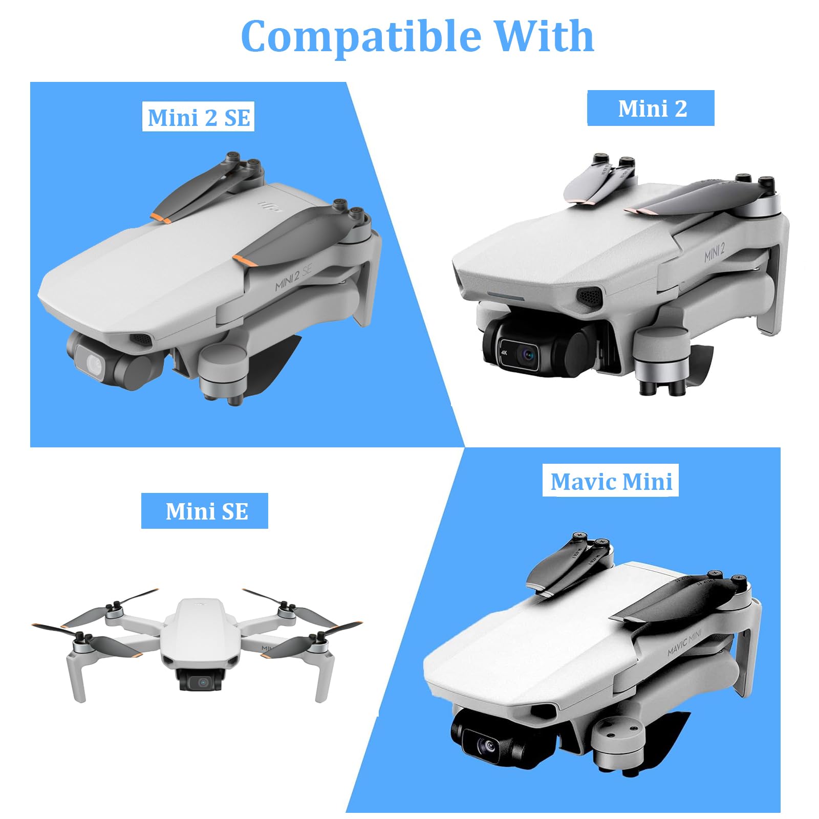 Tosiicop Mini 4K Foldable Quick Release Landing Gear Kit - Extended Leg Accessories for DJI Mini 2 SE/Mini 2/Mini SE/Mavic Mini Drones - Perfect for Aerial Photography & Outdoor Adventures