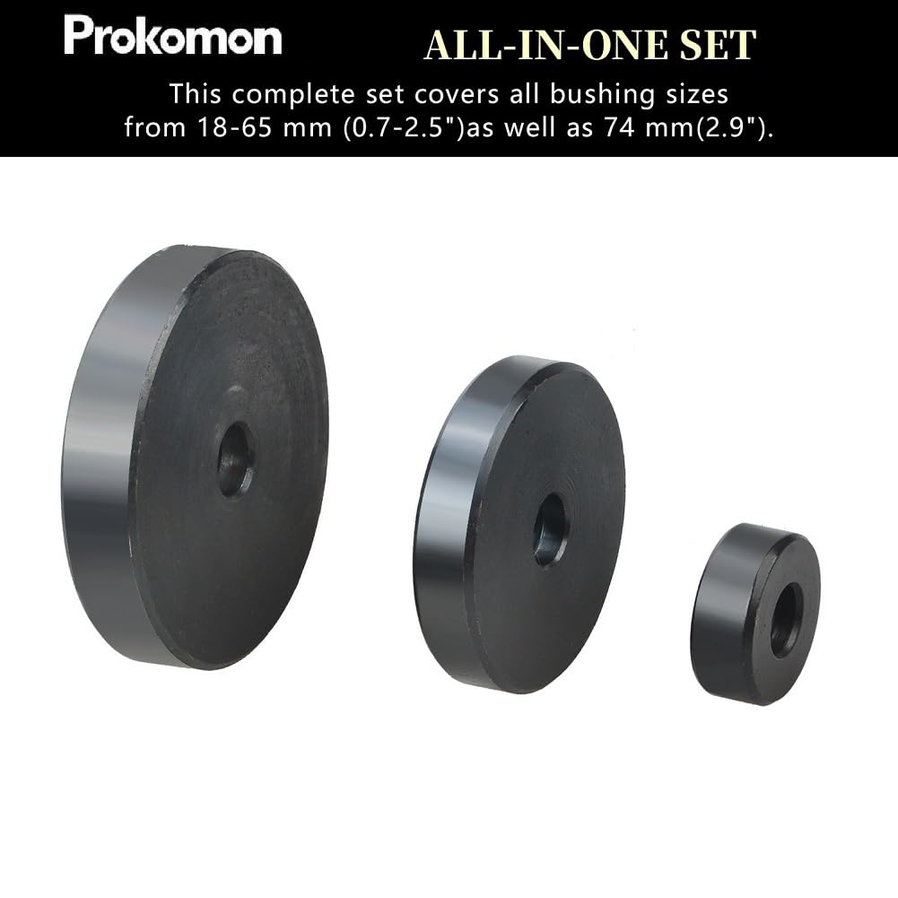 Prokomon 52-Piece Custom Bushing Driver Tool Set - Transmission Wheel Axle Bearing Race & Seal Driver Kit with Bush Removal Puller - Professional Automotive Repair Tools for Mechanics & DIY Car Maintenance