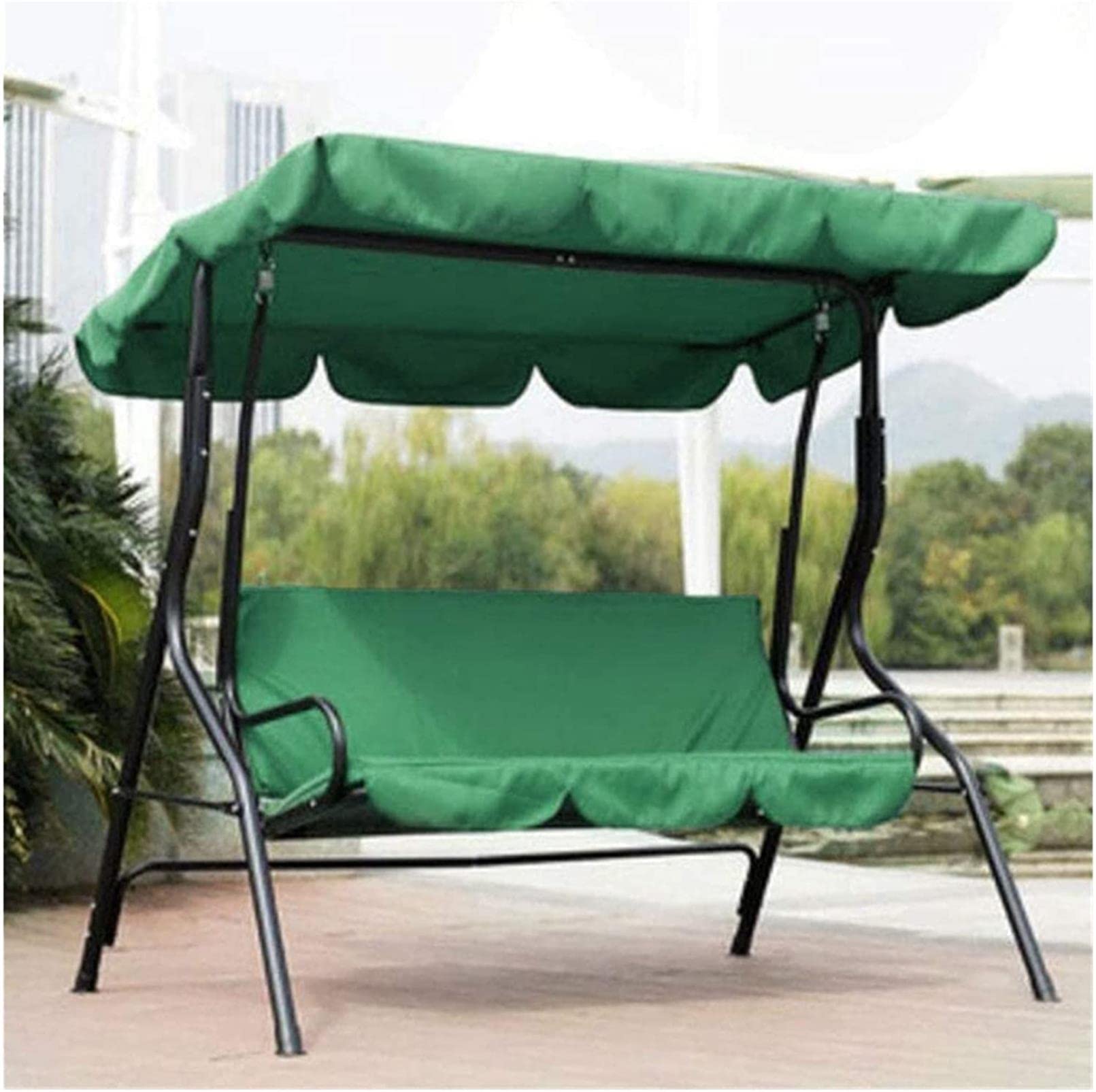 3-Seater Patio Swing Chair Cover Set - Waterproof Outdoor Furniture Covers for Garden, Terrace & Hammock - UV Resistant Canopy Top & Seat Protector for All Weather Use