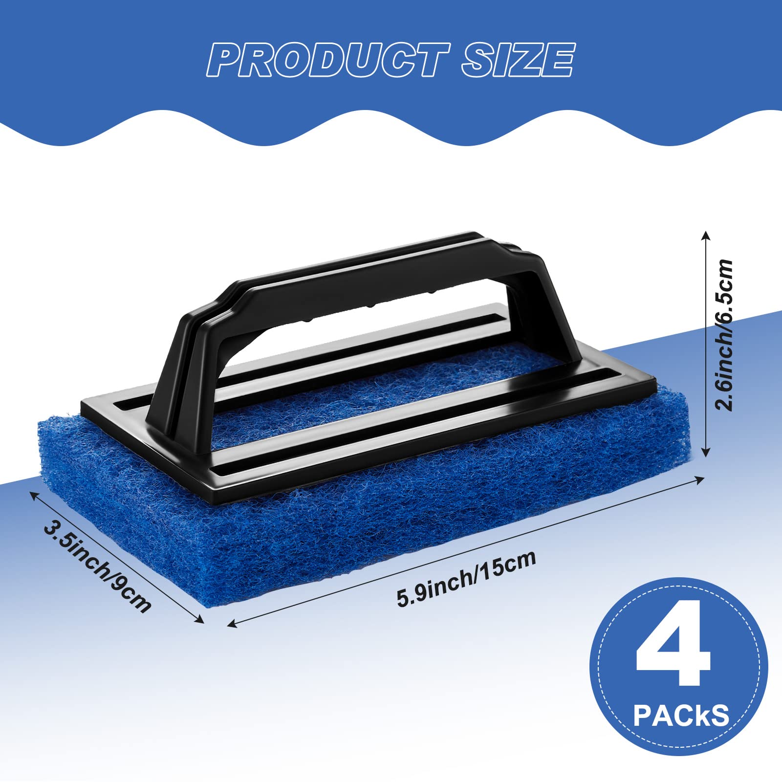 4Pcs Screen Cleaning Brushes - Ink Remover Scrub Pads for Silkscreen Printing & Degreasing