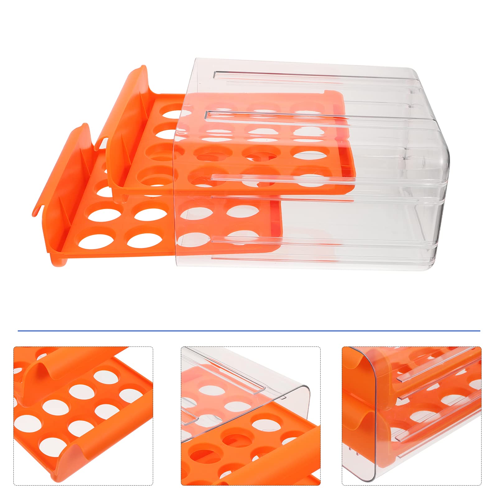 Egg Storage Container - 12 Slot Egg Holder for Refrigerator, Durable Plastic Egg Organizer Tray with Lid, Perfect for Kitchen, Camping, and Picnic Use