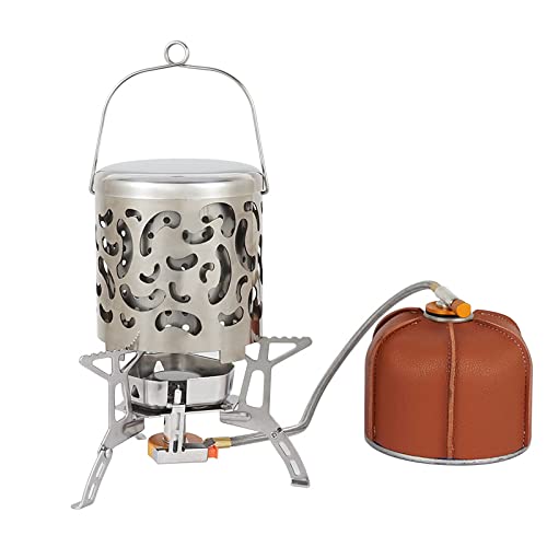Portable Stainless Steel Camping Stove Cover - Mini Outdoor Heater for Tents, Backpacking & Hiking | Lightweight Travel Stove Accessory for Cold Weather Camping & Emergency Heating
