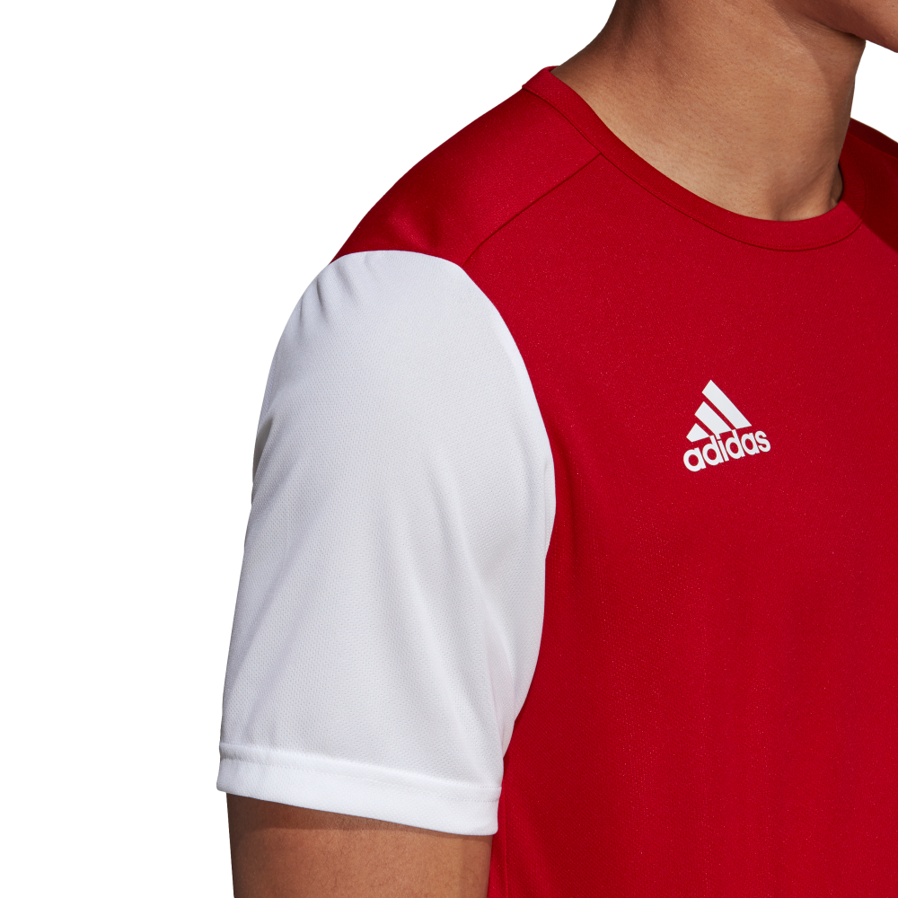Adidas Youth Estro 19 Soccer Jersey - Red & White Team Uniform for Boys & Girls - Perfect for Youth Soccer Games, Training & Team Sports