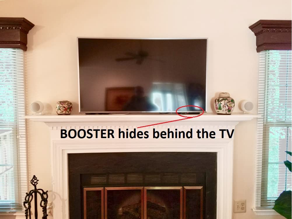 Updated Booster Mini Amplifier for TV and Stereo Speakers - Optical Input, Subwoofer Output, Remote Control, Voice Assist, Dual Analog Inputs, 5V USB Power, 50W Output - Perfect for Home Theater and Audio Systems