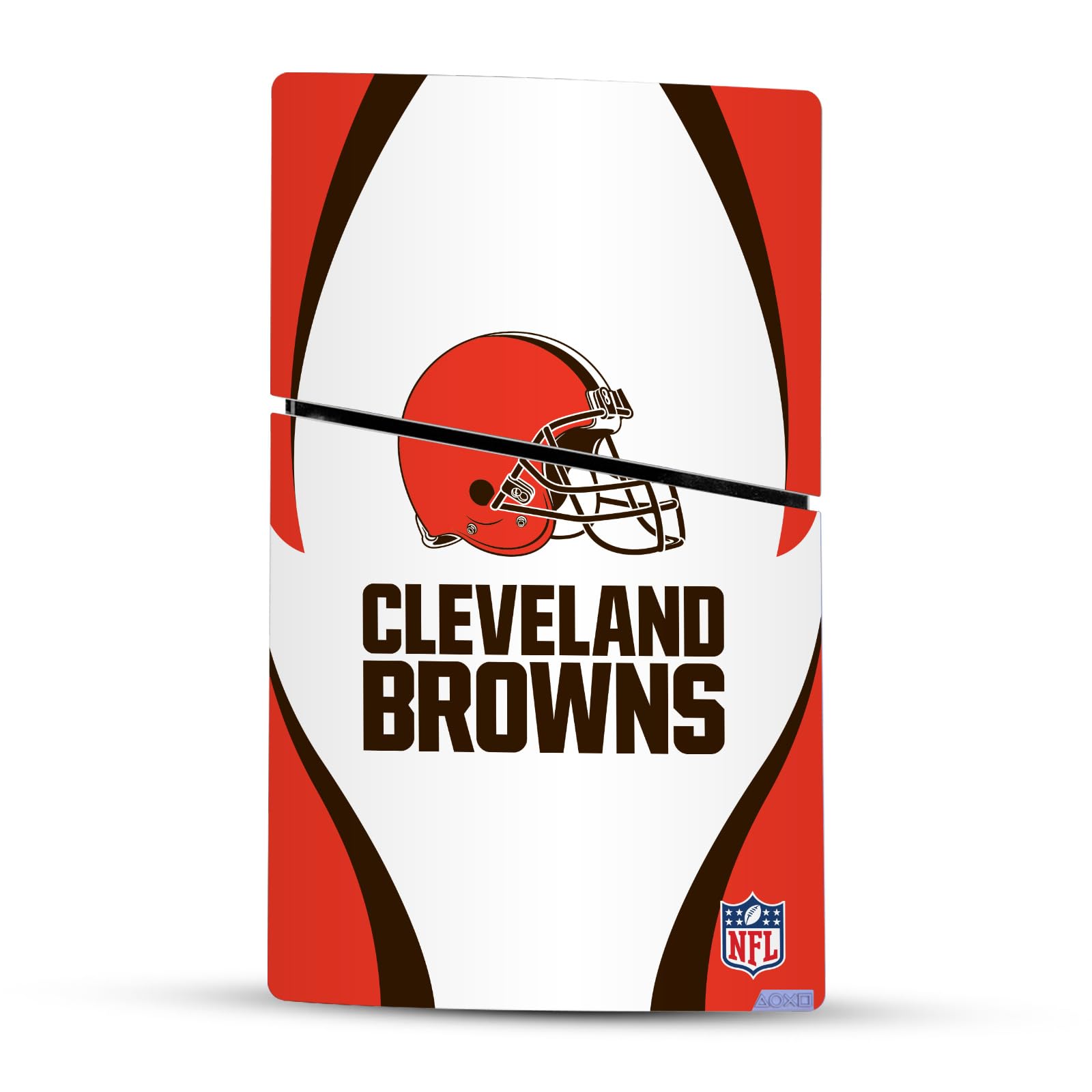 Official NFL Licensed Cleveland Browns Vinyl Sticker for Sony PlayStation 5 PS5 Slim & Digital Edition Console & DualSense Controller - Gaming Skin Decal for Customization & Protection - Perfect for Football Fans & Gamers