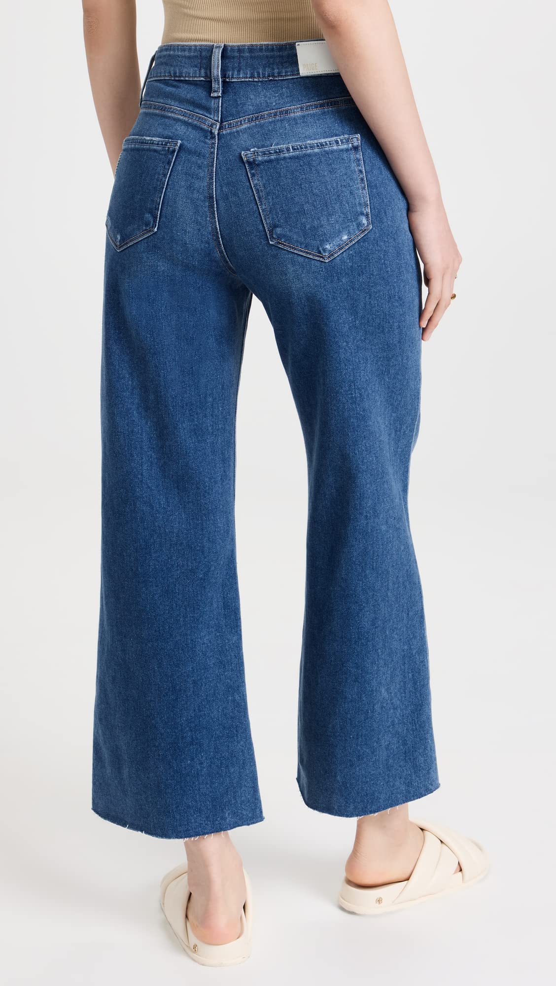 PAIGE Women's Anessa Raw Cuff Jeans - High Waist Skinny Denim Pants for Everyday Wear | Perfect for Work, Casual Outings & Date Nights