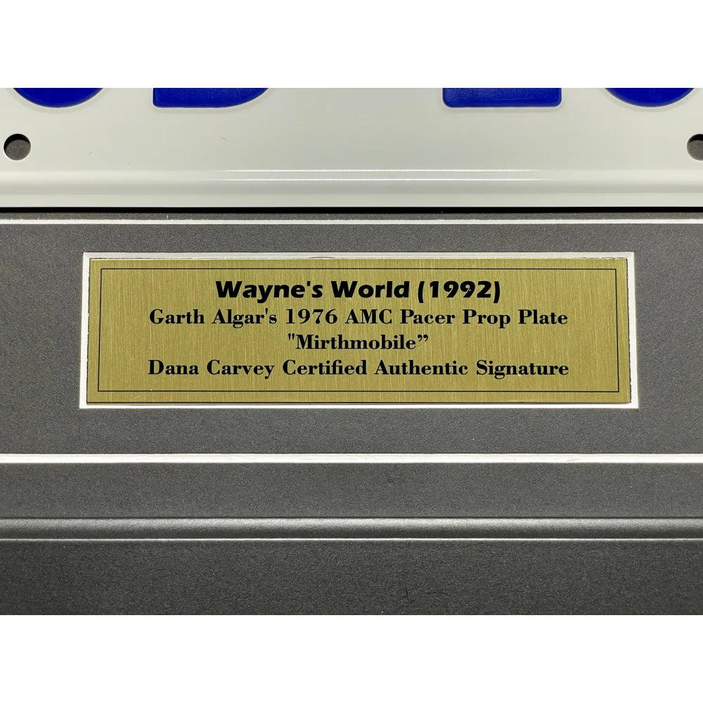 Dana Carvey Signed 8x10 Wayne's World Autographed License Plate Framed Collage with PSA COA - Perfect for Movie Memorabilia Collectors and Home Theater Decor
