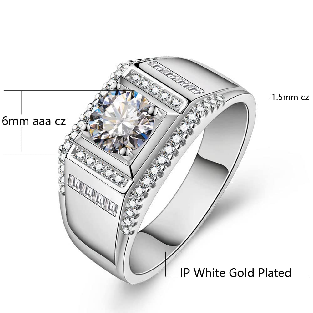 1CT CZ Matching Wedding Rings for Couples - Perfect for Anniversaries & Proposals