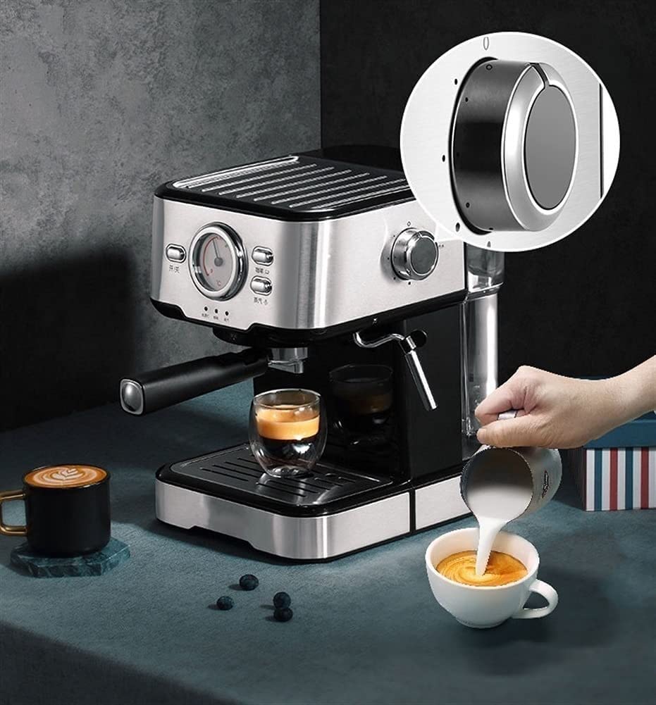 JYYBN 20 Bar Espresso Machine with Milk Frother - Automatic Coffee Maker for Espresso, Latte & Cappuccino - 1.5L Removable Water Tank - Perfect for Home, Office & Coffee Shops