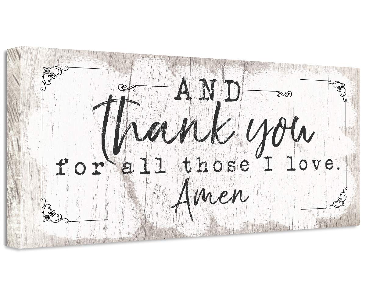 Rustic Wood Style 24x48 Stretched Canvas Wall Art - Farmhouse Family Prayer Home Decor with Bible Verse, Large Housewarming Gift for Living Room, Bedroom or Office