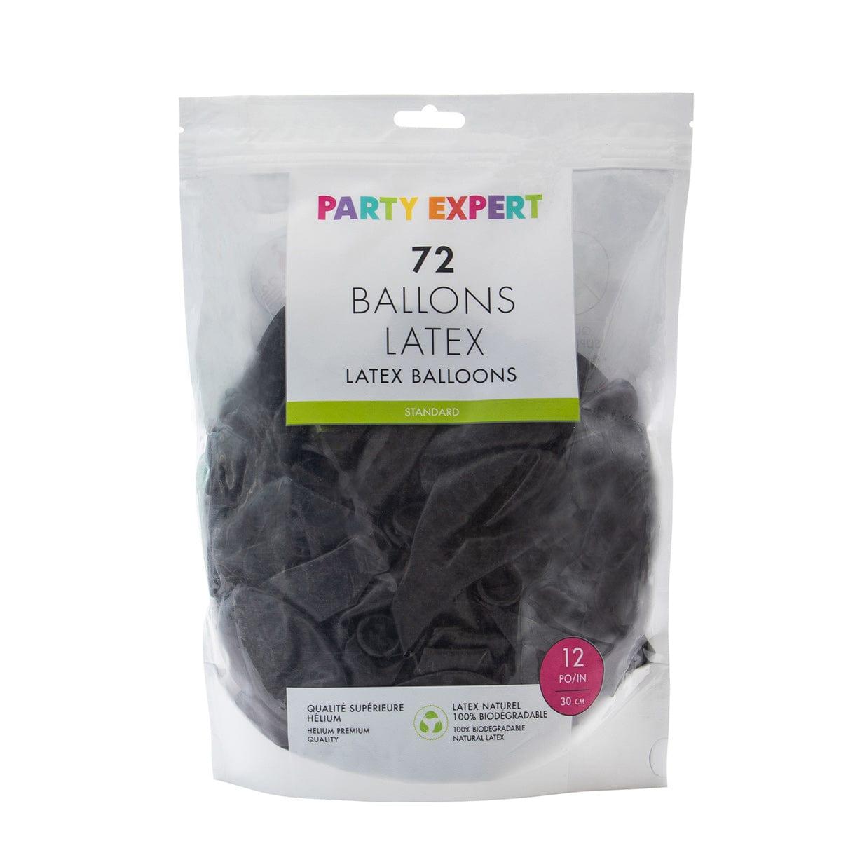 12 Inch Black Latex Balloons (72 Count) - Perfect for Birthday Parties, Halloween Decorations & Themed Events