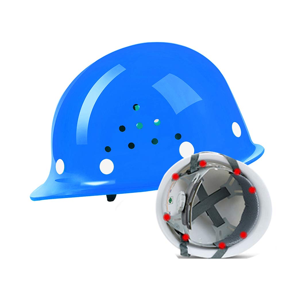 FRP & ABS Hard Hat with Full Brim - 8-Point Airflow Support, OSHA Certified for Construction Safety (5 Colors) - Ideal for Construction Sites, Industrial Work & Outdoor Labor