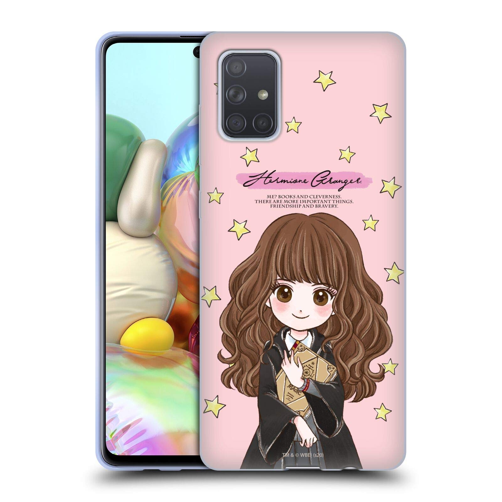 Harry Potter Hermione Granger Deathly Hallows Soft Gel Case for Samsung Galaxy A71 (2019) - Officially Licensed Protective Phone Cover for Fans, School, Work & Travel